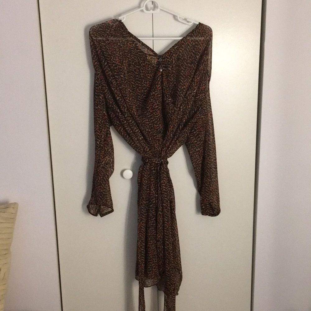 Size M/L Leopard Print Sheer Dress
